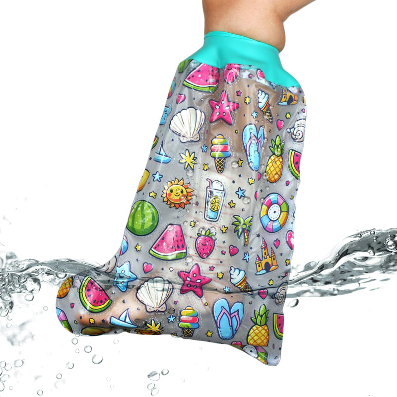 [Australia] - DOJA Barcelona | Waterproof cast protection foot for children | 455x355mm| Waterproof PVC water protection foot with silicone closure Shower protection foot | Waterproof for shower or swimming pool 