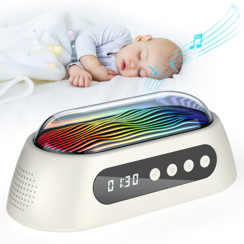 [Australia] - MOWETOO White Noise Machine Baby, Sleep Aid Babies & Adults Portable White Noise Machine with USB, 14 Soothing Sounds, 10 Hour Battery, Adjustable Color Lights and Time 