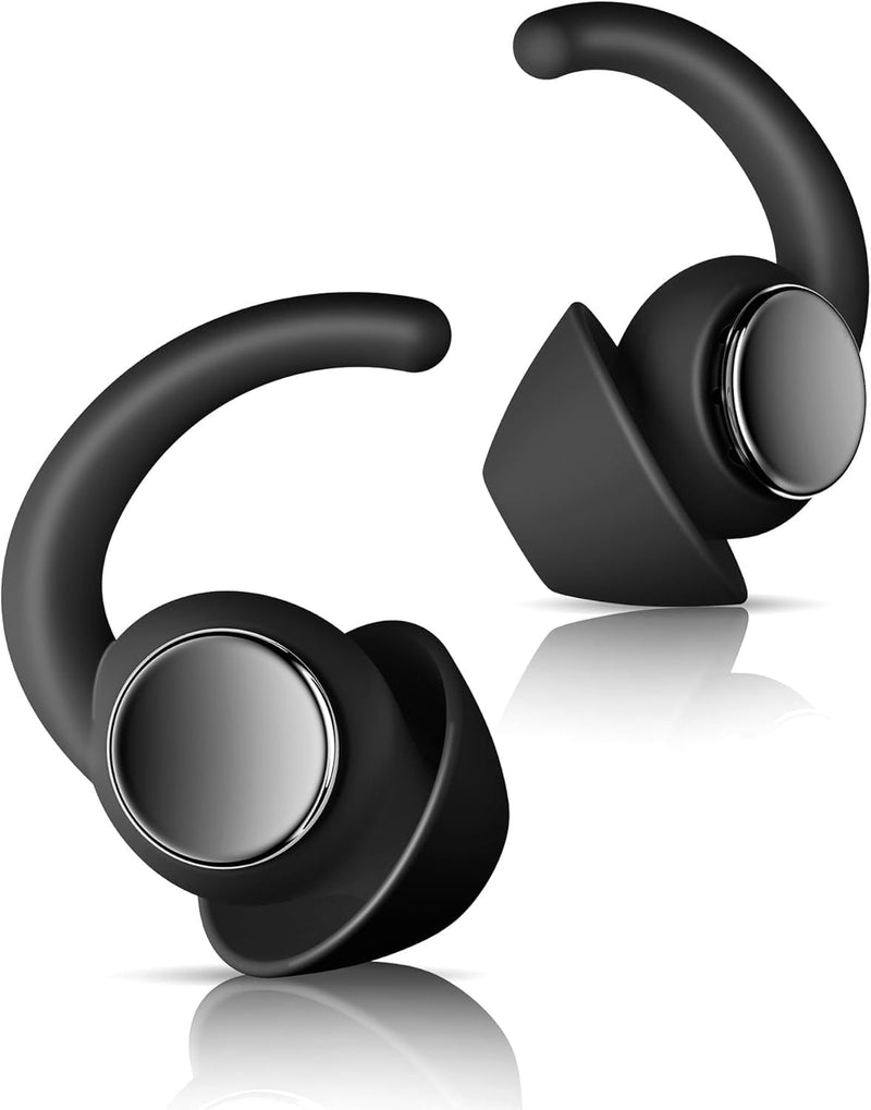 [Australia] - LIMEHO Concert Earplugs, 30dB Hi-Fi, Silicone Earplugs for Sleeping, Festivals, Motorcycling, Travel and Concentration (Black) Black 