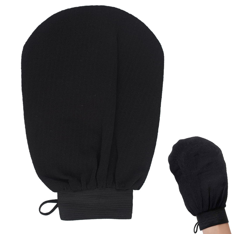 [Australia] - 1 piece silk peeling glove body exfoliating gloves scrub, peeling gloves body, peeling sponge, exfoliate, shower glove, peeling sponge body, silk gloves exfoliating black 