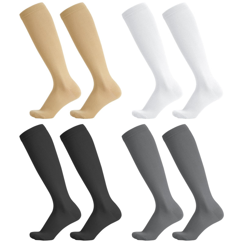 [Australia] - taonganui 4 pairs of compression stockings, compression socks, medical compression stockings, compression socks for women and men, varicose veins, edema, flight 35-38 