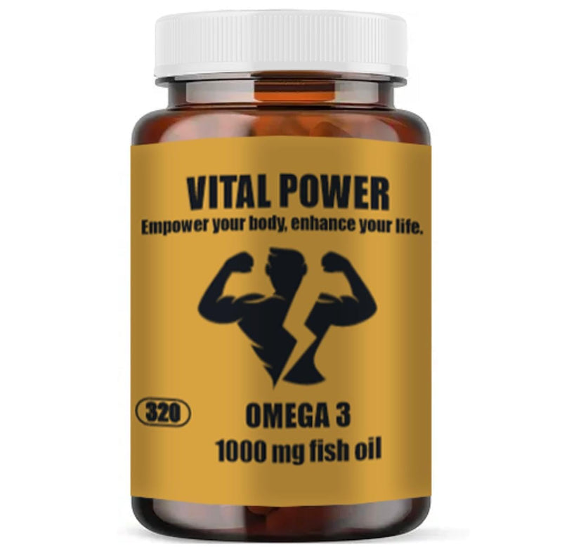 [Australia] - VITAL POWER | Omega 3 | 320 capsules 1000 mg fish oil with 330 mg EPA & 220 mg DHA | Odorless | Without additives and laboratory tested 