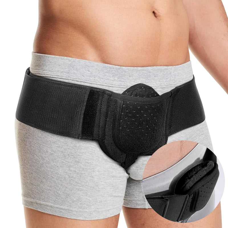 [Australia] - AOGOE Inguinal Hernia Belt for Men and Women, Hernia Belt, Adjustable Inguinal Hernia Belt, Inguinal Hernia Men's Medical Support Belt for Left and Right 