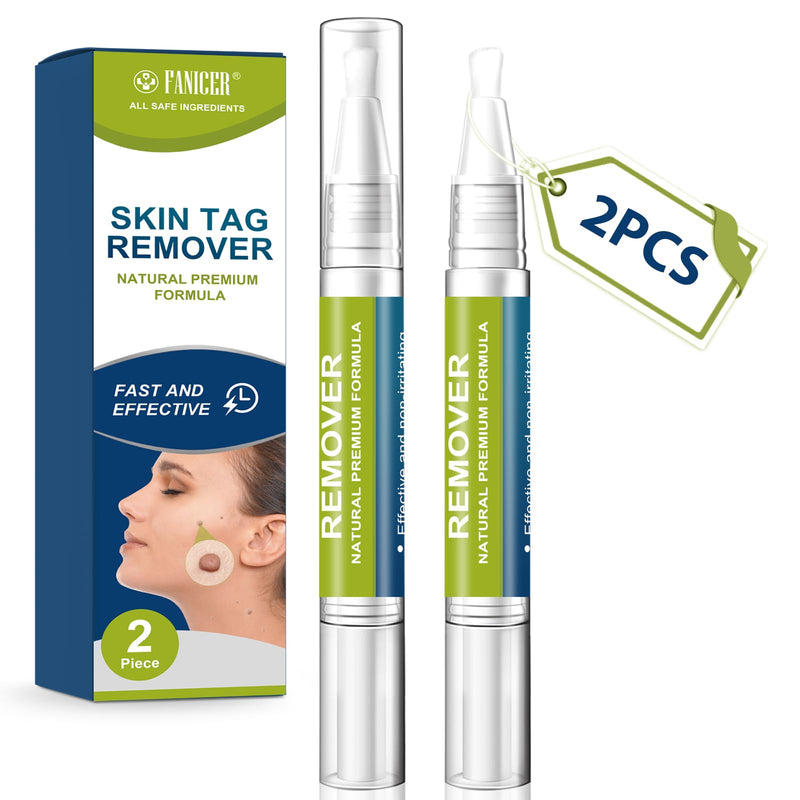 [Australia] - 2 x 5 ml warts and plantar warts treatment pen, wart remover, effective wart removal, wart remover for removing common warts on the hand and foot green and white 2 