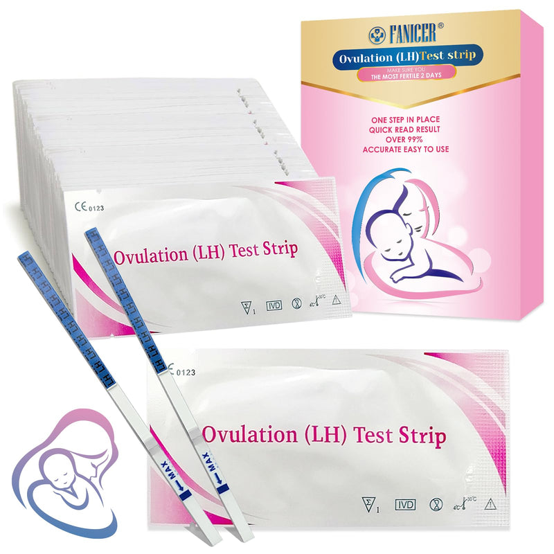 [Australia] - Pack of 50 ovulation test strips, ovaluation tests, desire to have children, ovulation test, sensitive ovulation tests, 25 miu/ml optimal sensitivity, fertility test for women ovulation 