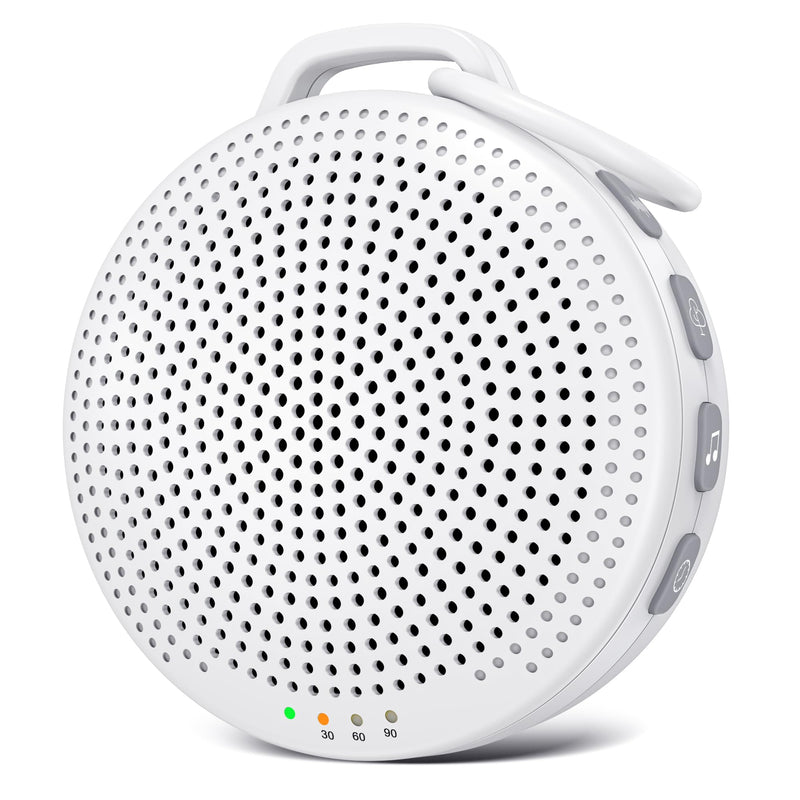 [Australia] - White Noise Machine Baby, Sleep Aid Babies with 2000mAh Battery, Portable Sound Machine for Adults 21 Soothing Sounds White Noise Sound Machine for Stroller Swings (White) White 