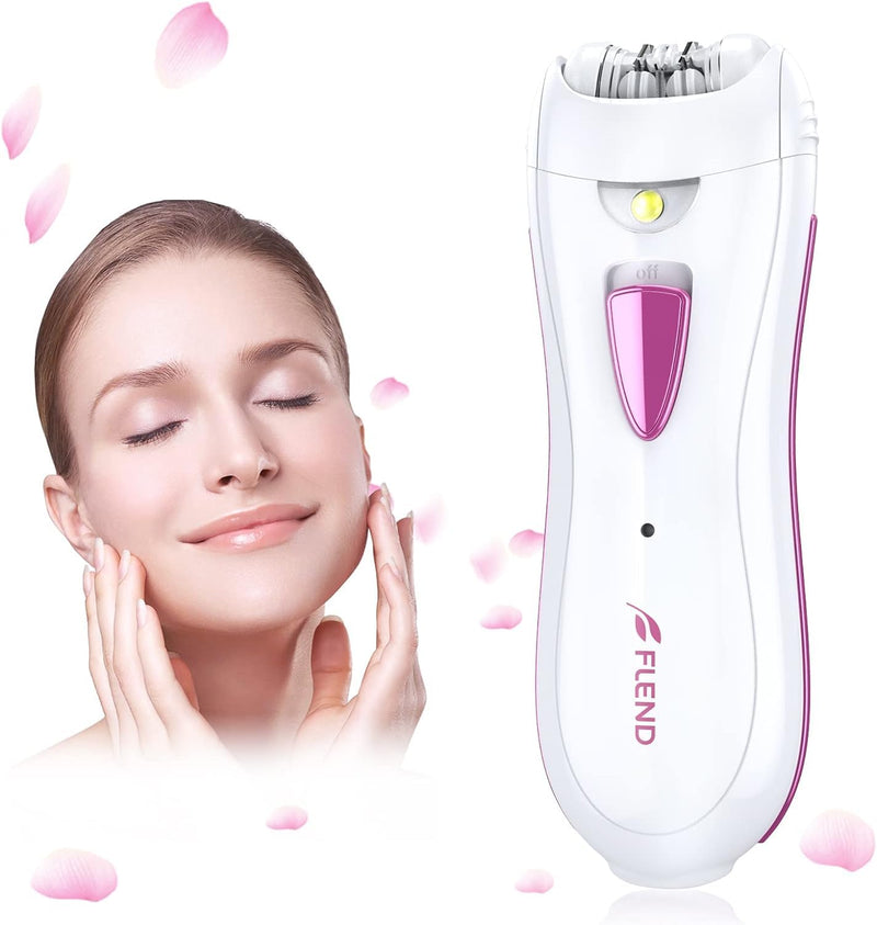 [Australia] - Epilator for Women, Facial Epilator Women, Wireless Electric Epilator, Painless Mini Epilator, Epilator with LED Light for Women, Face, Body, Armpit, Bikini, Leg White-#4 