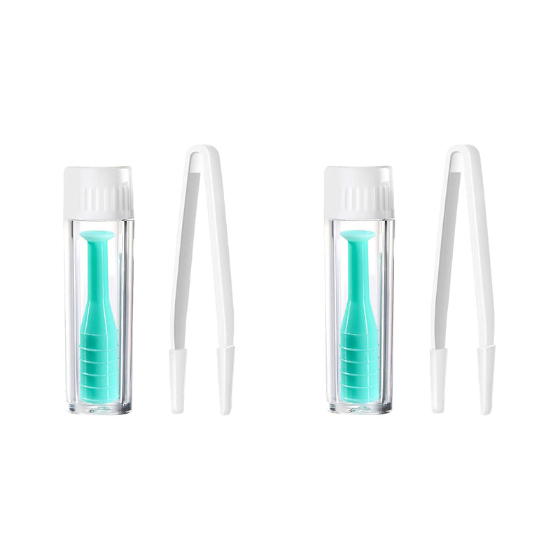 [Australia] - Pack of 4 contact lens removers, contact lens insertion aid, scleral lens remover, suction for soft lenses, scleral lenses, with white tweezers, portable for safe hygienic lens management 