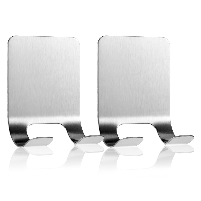 [Australia] - ElevateTech Razor Holder Shower Pack of 2 Self-Adhesive Razor Hooks Robust Storage Hook No Drilling Stainless Steel Razor Holder Waterproof Wall Hook Shower Hook for Razor Loofah 