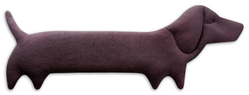 [Australia] - LESCHI grain pillow for microwave (52x20 cm), made of 100% organic cotton and organic wheat, dog purple, heat pillow, neck warmer ideal as a heat source and for tension on the neck, shoulder, back, eggplant maxi (52x20 cm) 