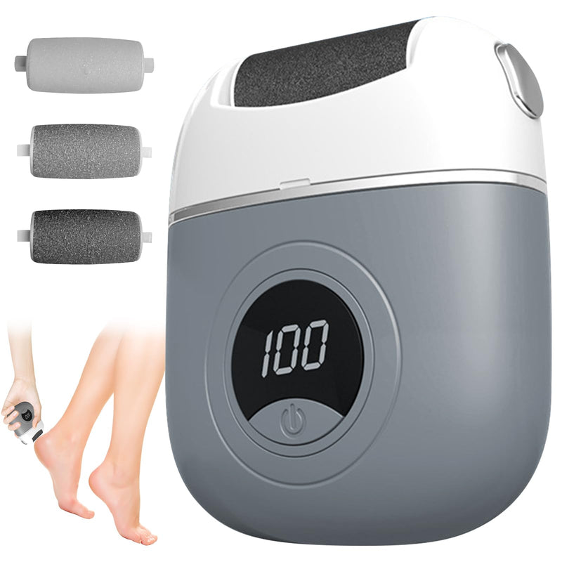 [Australia] - TZQFROCE Callus Remover Automatic Heel Grinder Foot Grinder Callus Remover Feet Callus Remover for Callus Removal Foot for Toes, Heels, Side of Feet and Soles - Gray 