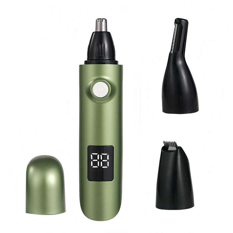 [Australia] - Nose hair trimmer, nose hair trimmer, 3 in 1 ear hair trimmer, USB rechargeable with LED light, nose trimmer for men, ear eyebrow trimming tool, eyebrow razor for men and women 