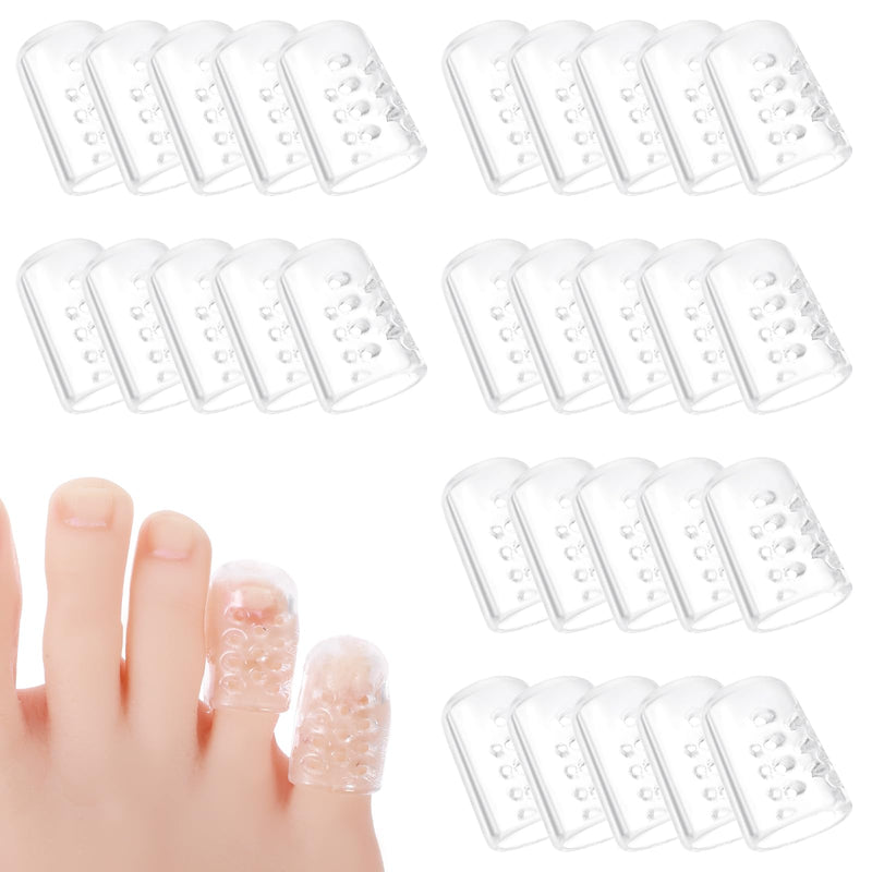[Australia] - Pack of 30 foot toe protectors, gel toe caps, silicone toe protection, small toe, clear, breathable, soft, small toe covers against friction, corns, calluses, toe rubber toe protectors, women and men 