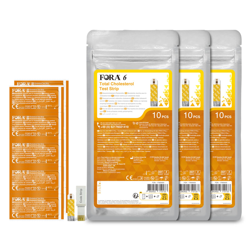 [Australia] - FORA cholesterol test strips 10pcs (bag) x3 