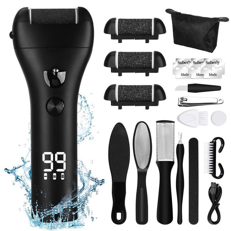 [Australia] - UCAMP electric callus remover with 3 replacement rollers, electric callus remover, waterproof callus rasp, callus removal foot, rechargeable, foot callus remover for foot care 