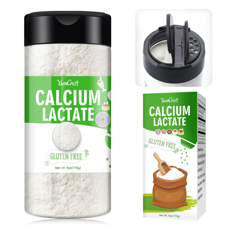 [Australia] - 170g Calcium Lactate Powder - Vegan - 100% Pure - Food Grade - Retain the Shape of Food - Calcium Powder Supplement - Supports Bone Health - Suitable for Baking Milk Bread Pastries 
