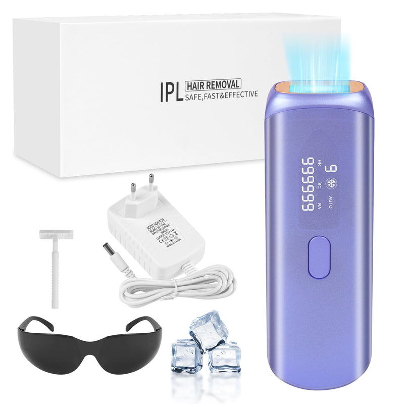 [Australia] - ACWOO 3 in 1 IPL device hair removal laser with cooling function, IPL laser hair removal device, 99999 light pulses laser hair removal, HR/SC/RA, pain-free, for face, armpits, legs, bikini A 