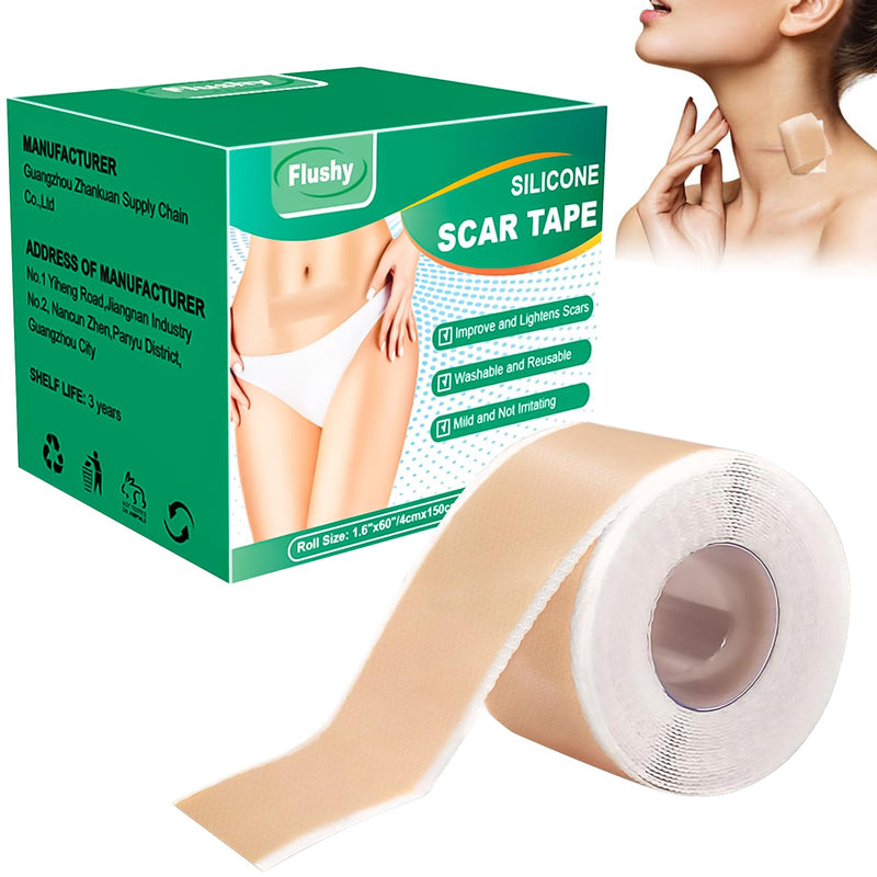 [Australia] - Silicone Scar Tape, silicone plaster for scars, silicone scar plaster, silicone scar plaster, silicone scar sheets, scar tape, silicone scar plaster, for all skin types (4 cm x 1.5 m). 
