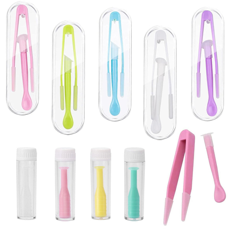 [Australia] - Celiodd 9 pieces contact lens insertion aid, contact lens remover, colorful contact lens tweezers, ideal for home and travel, suitable for all lens types, comfortable, hygienic and practical 