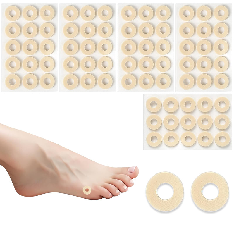 [Australia] - Cosmeria Pack of 75 Corn Plasters for Toes Self-Adhesive Latex Foam Foot Cushion Pain Protection for Men Women Feet Toes Small Oval 