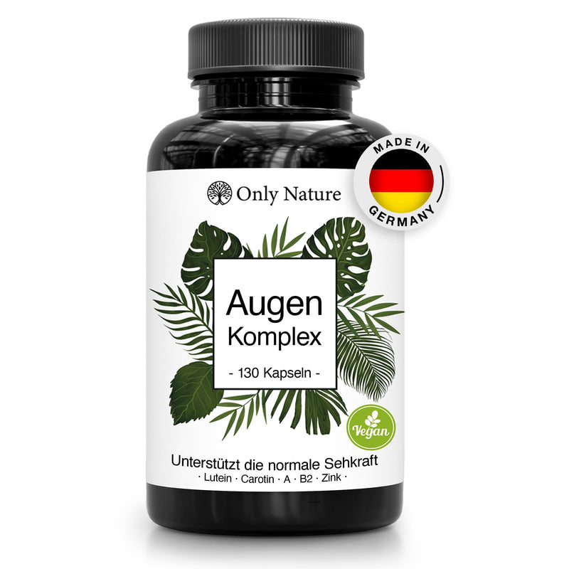 [Australia] - NEW: Eye vitamins - 130 lutein zeaxanthin capsules with beta carotene, vitamin B2, A, zinc - unique composition - produced in Germany, laboratory tested & vegan - eye vitamins test winner 