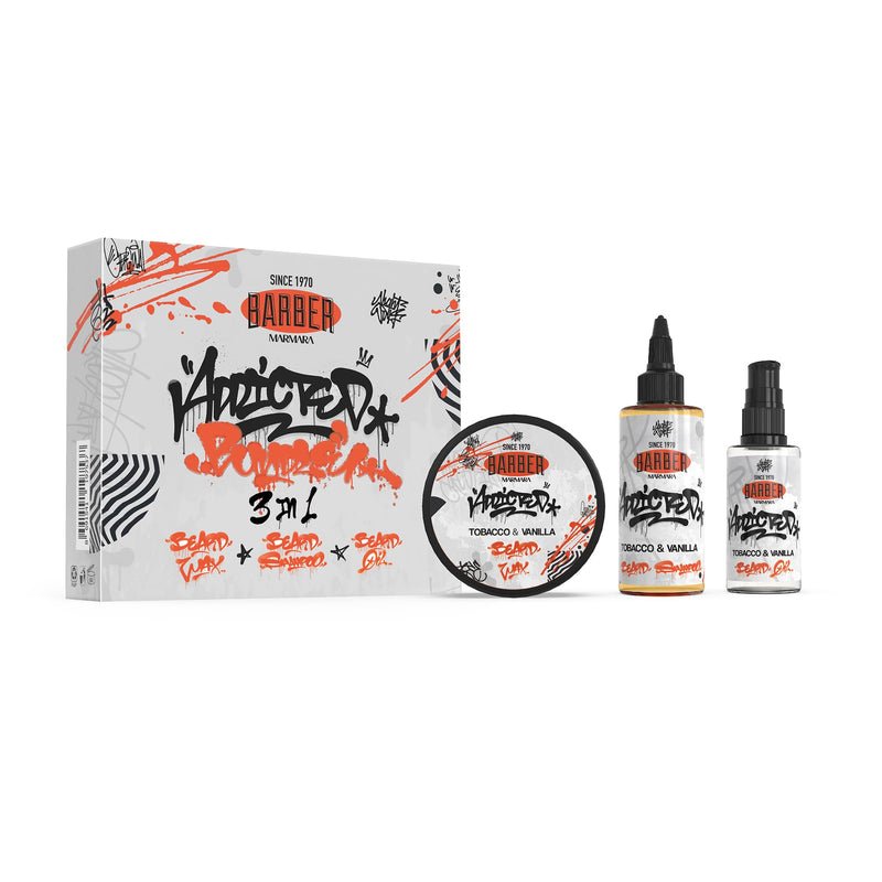 [Australia] - Barber Marmara Tocacco & Vanilla · Beard Care and Styling Set | Ultimate Beard Box · Beard care set including beard oil, beard shampoo & beard wax | Gift idea for men | Beard Care & Styling Set 