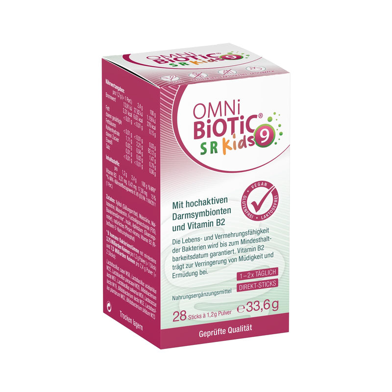 [Australia] - OMNi BiOTiC SR-9 Kids | 28 sticks | 9 bacterial strains | Let it melt directly in your mouth | Vegan | Gluten free | Lactose free 