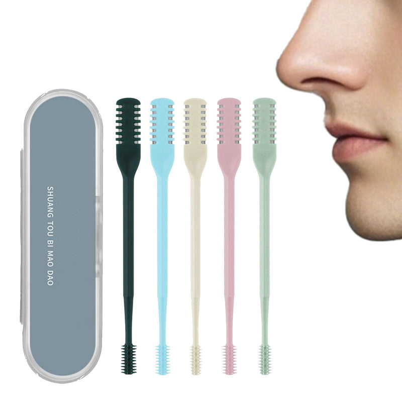 [Australia] - Fsahiuf nose hair trimmer, no electricity, double-sided nose hair trimmer for men, women, 2-in-1 nose hair remover, silkslide nose trimmer.5 colors 