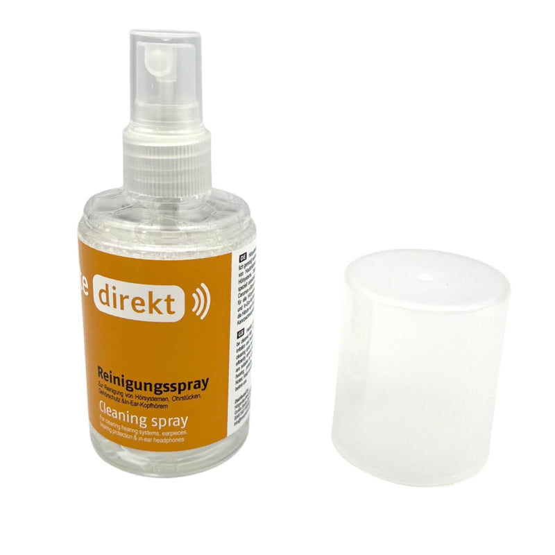 [Australia] - DIRECT cleaning spray (100 ml) | for hearing aids, custom-made earpieces, hearing protection & in-ear headphones | Gentle cleaning, effective care | For on the go | Hearing system accessories 1 