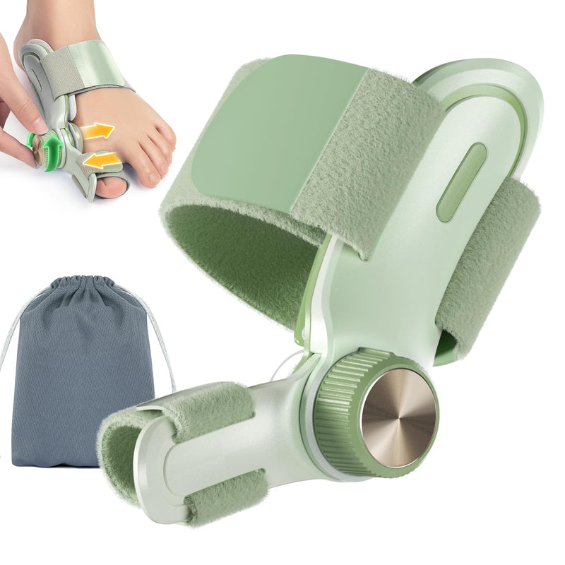 [Australia] - TENICORE Hallux Valgus Correction Adjustable Button, Hallux Valgus Splint with 3 Chioces of Angle Mounting Plates, Hallux Valgus Toe Separator for Medium/Heavy Bunion Green 