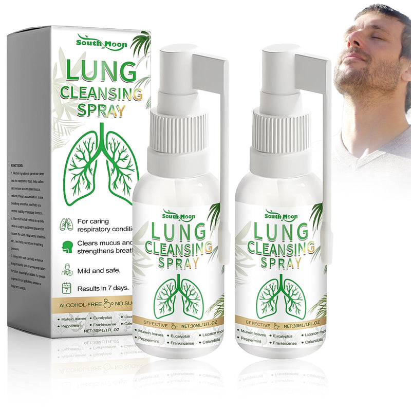 [Australia] - Lung cleansing, herbal lung spray, 2 pieces 30 ml, herbal lung cleansing spray, herbal spray suitable for daily use 