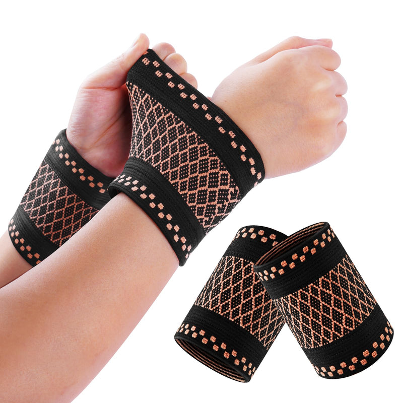 [Australia] - AOOWU Wrist Bandages, Pack of 2 Breathable Wrist Wrap Wrist Bandage, Wrist Support Bandage, Fitness for Sports, Gymnastics, Strength Training, Sports Protection (S) S 