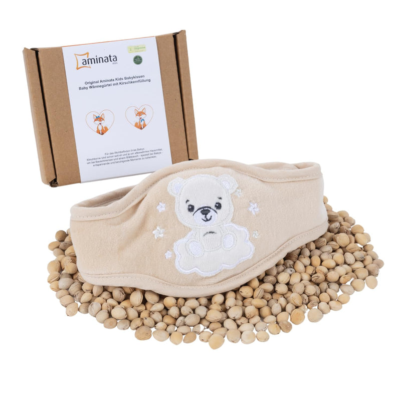 [Australia] - Baby heat pillow - heat belt cherry stones - cherry stone pillow for babies & toddlers - grain pillow for stomach ache & flatulence - gift for birth & baptism 