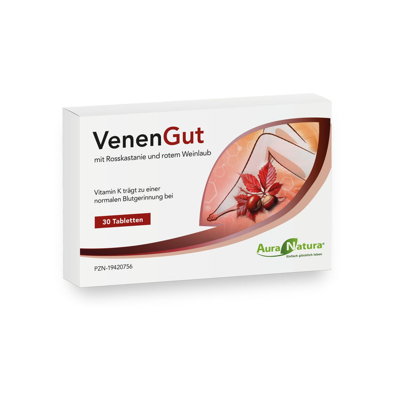 [Australia] - AuraNatura VenenGut - horse chestnut capsules with red vine leaves | Horse chestnut extract as vein capsules 