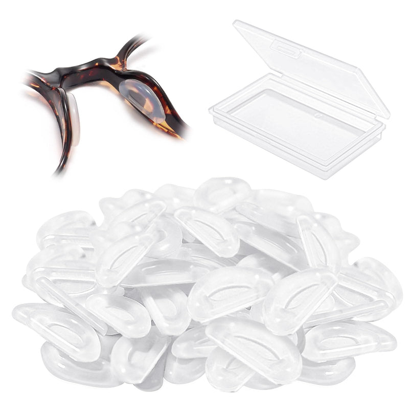 [Australia] - Quelcc 20 pairs of transparent glasses nose pads, self-adhesive nose pads, glasses nose pads, nose pads for glasses, self-adhesive, silicone nose pads for glasses and sunglasses, transparent 
