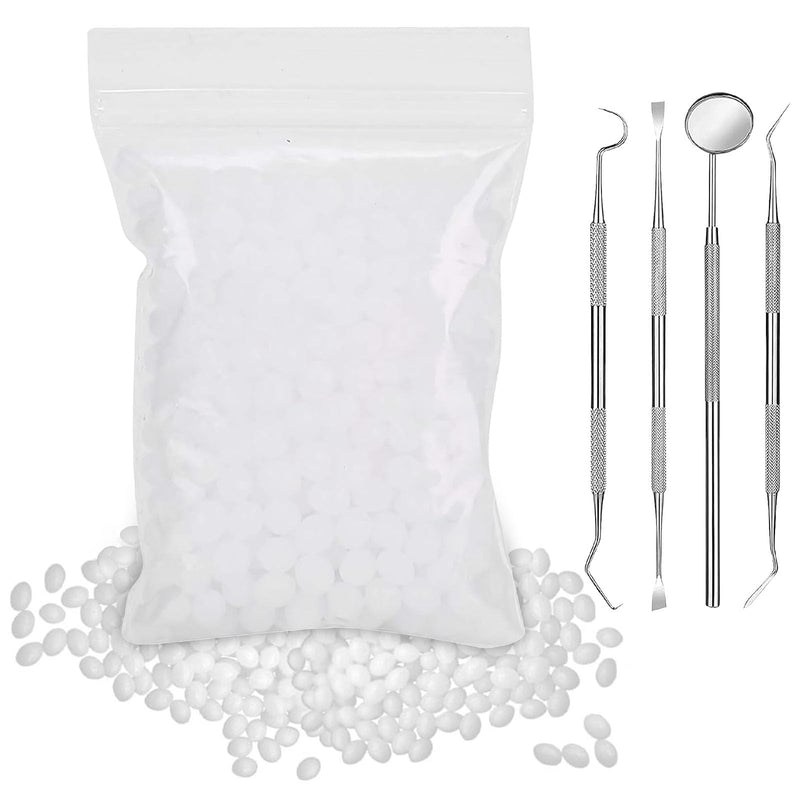 [Australia] - 100g clip-on teeth, dentures, temporary teeth, tooth repair set, do-it-yourself dentures, with 4 tools, for repairing missing and broken teeth with prosthetic veneers 