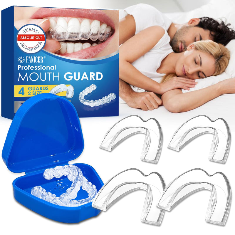 [Australia] - Pack of 4 dental splints for nighttime teeth grinding, bite splint to stop bruxism, improves sleep, transparent braces, against bruxism and teeth grinding No 