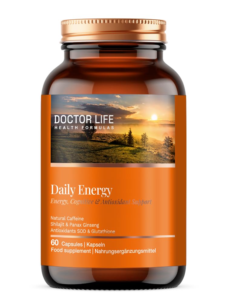 [Australia] - Doctor Life Daily Energy - with natural caffeine, shilajit, ginseng and citicoline for energy as well as SOD and glutathione for antioxidant protection (60 capsules) 
