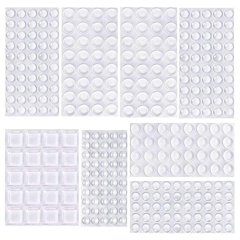 [Australia] - Self-adhesive rubber buffers, 316 pieces elastic buffers, 8 sizes, furniture buffers, rubber feet, self-adhesive stop buffers, door buffers, transparent for glass panels, doors, cupboards, drawers 