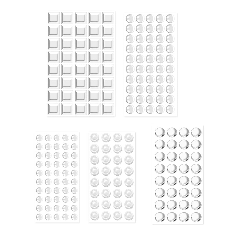[Australia] - Pack of 204 Bump Dots for the visually impaired, self-adhesive Braille stickers made of silicone, various designs, Bump Dots for blind people with visual impairment, tactile stickers in different sizes for Seni 