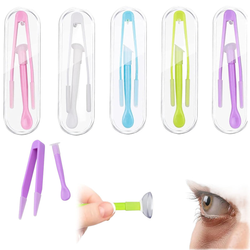 [Australia] - Pack of 5 contact lens insertion aids, contact lens removal, contact lens remover, soft lenses, contact lens tweezers, contact lens insertion aid, soft lenses for on the go 