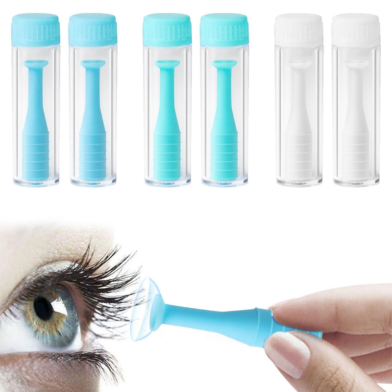 [Australia] - Pack of 6 contact lens suckers, contact lens insertion aid, contact lens remover, contact lens remover soft lenses, silicone contact lens remover, contact lens sucker soft lenses for hard lenses 
