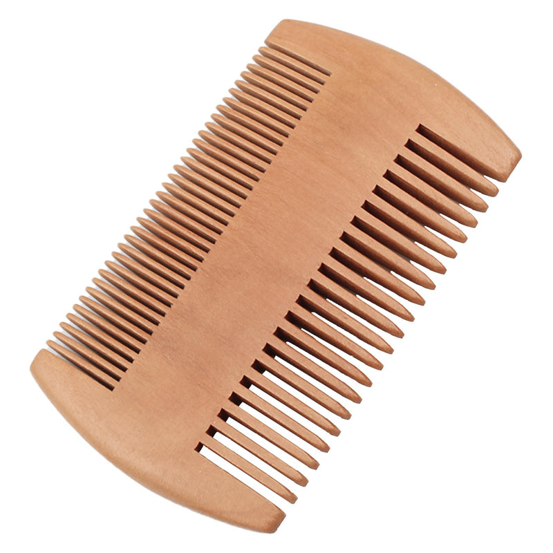 [Australia] - Antistatic beard comb with double-sided comb, premium beard comb made of fragrant sandalwood, pocket comb with double teeth for daily beard care and applying beard oil/beard balm 