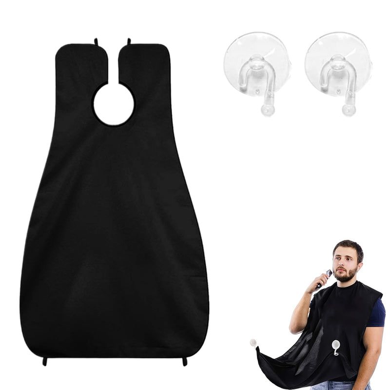 [Australia] - Beard apron, beard hair sponge, sponge for beard hair, beard apron for men, sponge for beard hair, non-stick hair catcher care cloth with 2 suction cups, bib, for beard for shaving haircut 
