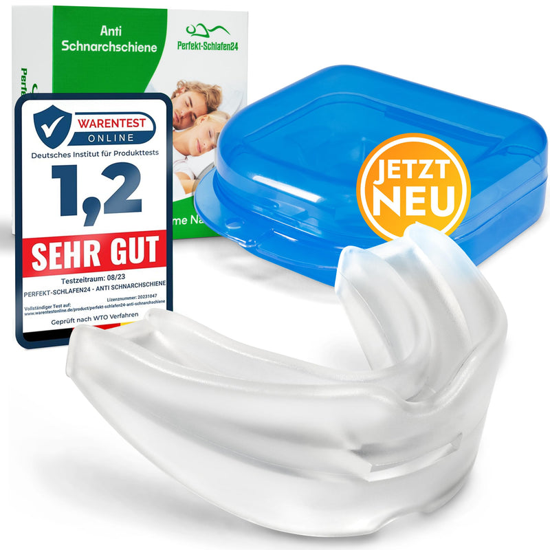 [Australia] - Premium bite splint against bruxism - snoring splint against snoring - anti-snoring mouthpiece - BPA & latex free - mouthpiece with storage box - dental splint, protects tooth enamel (Soft1) Soft 