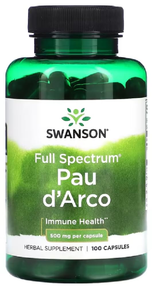 [Australia] - Swanson - Full Spectrum Pau d'Arco 500 mg | Natural Immune System Support - 100 Capsules 