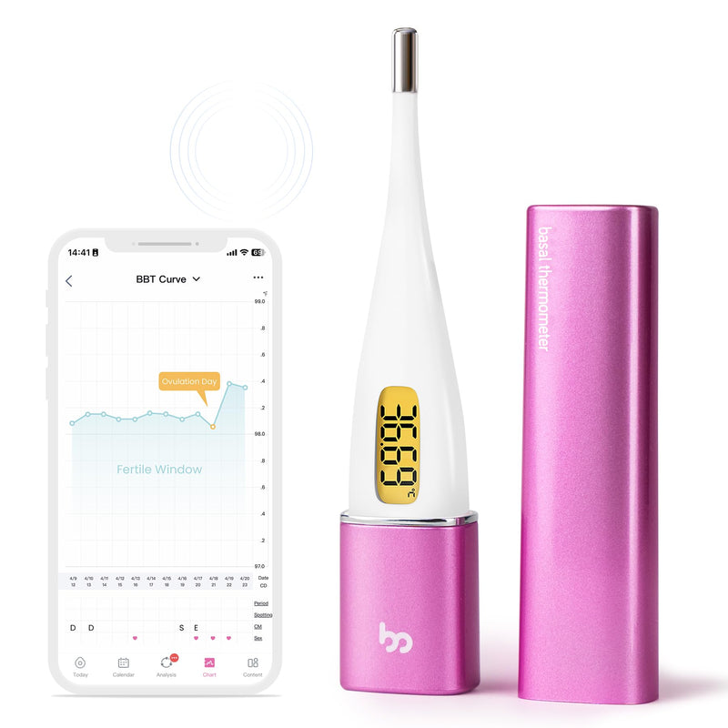 [Australia] - Basal Temperature Thermometer Fertility Thermometer for Fertility and Ovulation Tracking (Purple) Purple 