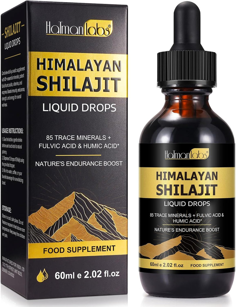 [Australia] - Shilajit Original Shilajit Resin-Natural Organic Shilajit with Fulvic Acid & Trace Minerals-Shilajit Original Himalayan Organic Minerals Supports Endurance and Vitality,Pure Himalayan Drops,60ml 