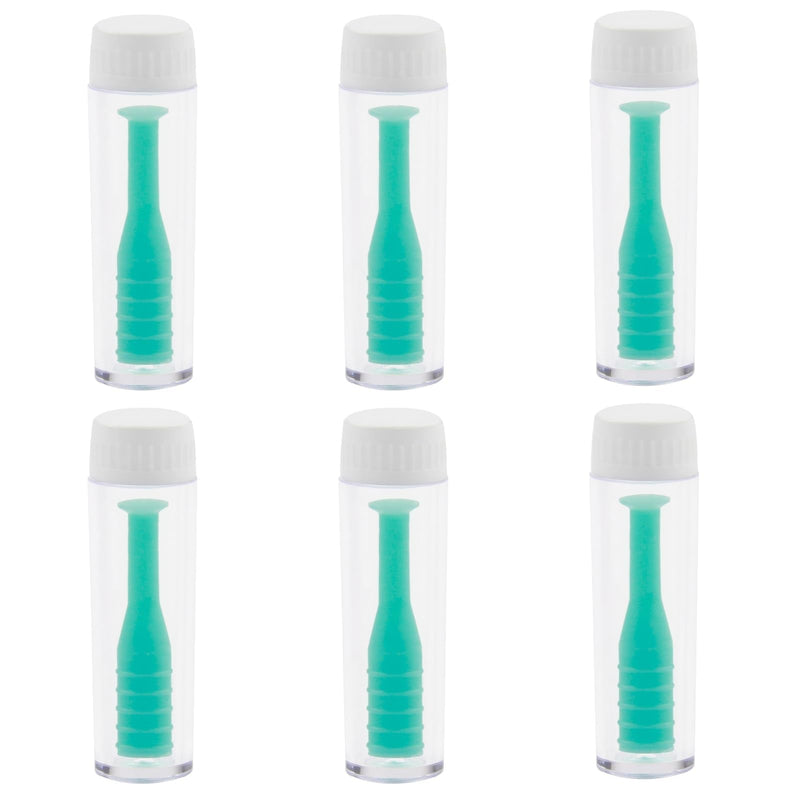 [Australia] - Pack of 6 Silicone Contact Lens Remover Contact Lens Insertion Removal Tool Eye Lens Removal Applicator with Travel Box for Hard Lenses Ergonomic Design for Travel Home Use (Green) 