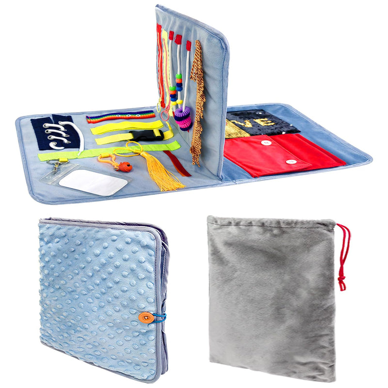 [Australia] - Fidget Blanket for Adults with Dementia, Activities for Seniors, Suitable for Alzheimer's and Autistic Therapy, Relieves Anxiety, Calms and is a Comforting Product for Hand Exercises 